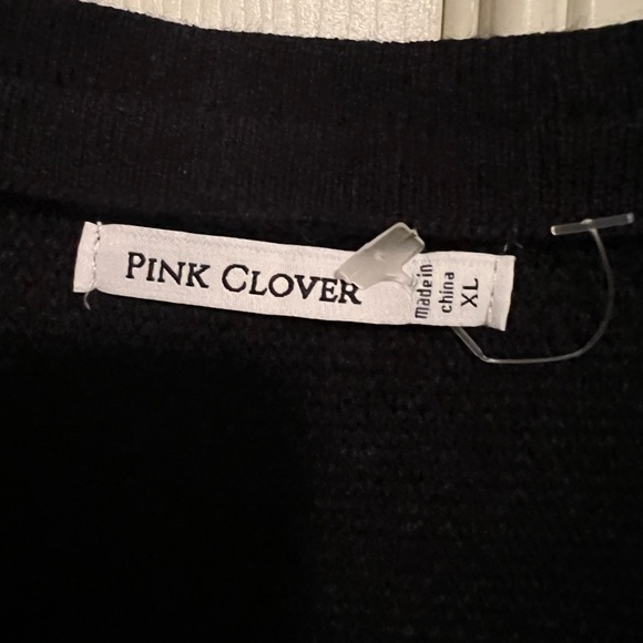 Elegant Black Women's Jacket / open cardigan with Silver sparkle Trim - Picture 3 of 5